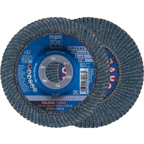 Lamellrondell PFERD PFR Z SGP CURVE STEELOX avrundet