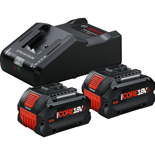 Lader og batteripakke BOSCH ProCore+ 2x18 V 8,0 Ah Li-Ion