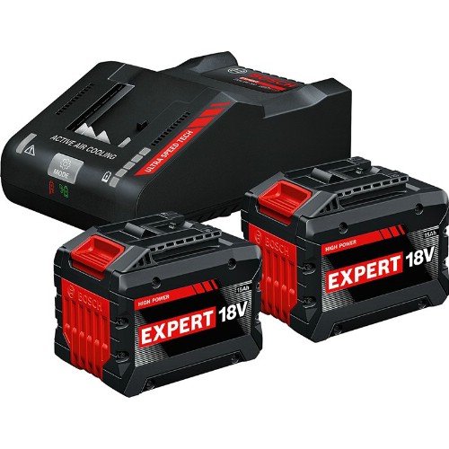 Lader og batteripakke BOSCH Expert 2x18 V 15,0 Ah Li-Ion
